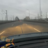 Photo taken at Дарницький автомобільний міст (Міст Кірпи) by Oleksiy D. on 9/25/2021