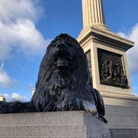 Photo taken at Trafalgar Square Lions by 椿 三. on 1/13/2023
