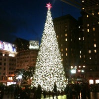 Photo taken at Union Square Christmas Tree by Jenny S. on 12/24/2012
