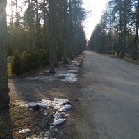 Photo taken at Honkanummen hautausmaa by Timo T. on 3/28/2014