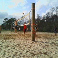 Photo taken at Memorial Park Sand Volleyball Court by Jennifer C. on 1/22/2012