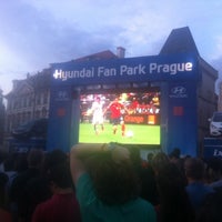 Photo taken at Hyundai Fan Park, Praha by Christian F. on 6/23/2012