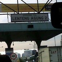 Photo taken at Gerbang Tol Lenteng Agung 2 by Tania E. on 10/24/2011