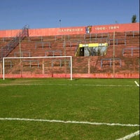 Photo taken at Estadio Nueva España (Club Deportivo Español) by Damian T. on 8/19/2012