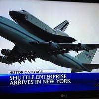 Photo taken at Space Shuttle Enterprise Flyover by Reginald L V. on 4/27/2012