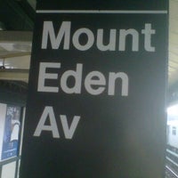 Photo taken at MTA Subway - Mount Eden Ave (4) by Tania G. on 9/3/2011