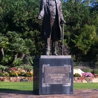 Photo taken at Griffith Jenkins Griffith Statue by Christopher P. on 10/6/2011