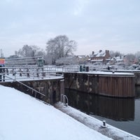 Photo taken at Sunbury lock by Andrew G. on 2/10/2012