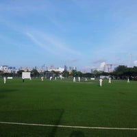 Photo taken at Kallang Cricket Field by Himanshu G. on 7/21/2012