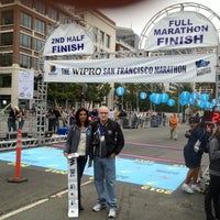 Photo taken at SF Marathon 1st Half Finish by Eric B. on 7/29/2012