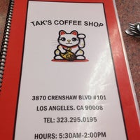 Foto diambil di Tak&#39;s Coffee Shop oleh Natalie F. pada 5/19/2012