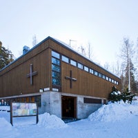 Photo taken at Jakomäen kirkko by Uskotoivorakkaus on 4/11/2012