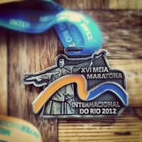 Photo taken at Chegada Maratona Rio by Gus M. on 8/19/2012