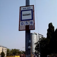 Photo taken at Nová doba (tram, bus) by Daniel K. on 9/2/2012