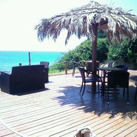 Photo taken at Meltemi Beach Bar by Spyros on 7/11/2012