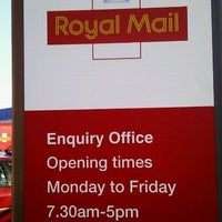 Photo taken at Royal Mail Enquiry Office by Stephen D. on 12/22/2011