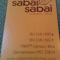 Снимок сделан в Sabai Sabai Simply Thai пользователем Jereme S. 9/12/2011