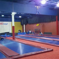 Photo taken at Big Time Trampoline Fun Center by Clint B. on 9/11/2011