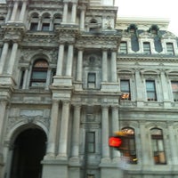 Photo taken at Philadelphia City Hall&amp;#39;s East Facade by Koset (EMC) S. on 3/1/2012