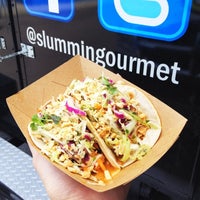 Photo taken at Slummin&amp;#39; Gourmet Food Truck by Elsie on 3/30/2012