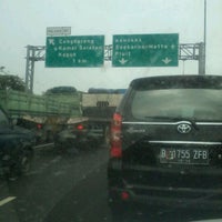 Photo taken at Jalan Tol Lingkar Luar Jakarta Seksi W1 (JORR W1) by dessi h. on 4/30/2012