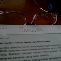 Photo taken at SMAN 98 Jakarta by Andriyani B. on 9/10/2012