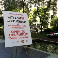 Photo taken at With Love Beer Garden at the Four Seasons Hotel Philadelphia by Mike B. on 6/6/2012