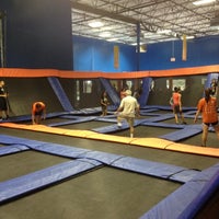Photo taken at Sky Zone by Jade G. on 7/14/2012