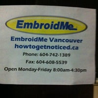 Photo taken at EmbroidMe Vancouver by Tim L. on 5/12/2012