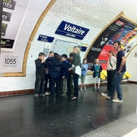 Photo taken at Métro Voltaire [9] by King V. on 5/26/2011