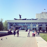Photo taken at Фонтан возле Театра Драмы by Anton W. on 5/13/2012