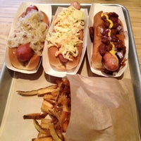 Photo taken at Bark Hot Dogs by Alex R. on 4/28/2012