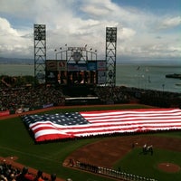 Photo taken at Opening Day 2012 SF giants by Varinia S. on 4/13/2012