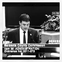 Photo taken at Sarasota County Commission Chambers by Christian Z. on 11/15/2011