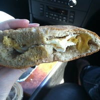 Photo taken at Hand Rolled Bagels by Lindsey O. on 4/29/2012