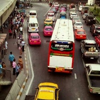 Photo taken at Bangna Intersection Bus Stop by Rmewr Q. on 3/20/2012