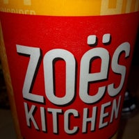 Photo taken at Zoës Kitchen by Baby Bump M. on 7/5/2012