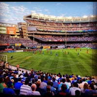 Photo taken at Chelsea FC vs. Paris Saint-Germain FC at Yankee Stadium by Justin B. on 7/23/2012
