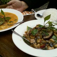 Photo taken at Sumalee Thai Food &amp; Beer Garden by Sylvia W. on 12/16/2011