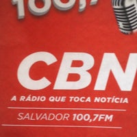 Photo taken at Rádio CBN Salvador 100,7FM by Diego P. on 8/22/2012
