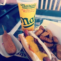 Photo taken at Nathan&amp;#39;s Famous by Fernando V. on 5/17/2012