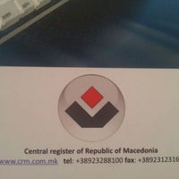 Photo taken at Централен регистар на Република Македонија by Emil J. on 5/11/2012