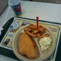 Photo taken at Nathan&amp;#39;s Famous by Angel M. on 3/19/2012