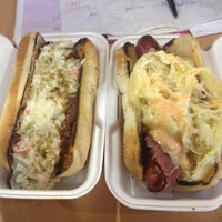 Photo taken at Greatest American Hot Dogs by Maxie on 8/30/2012