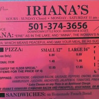 Photo taken at Iriana&amp;#39;s Pizza by Jared B. on 4/28/2012