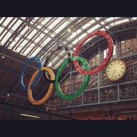 Photo taken at Olympic Logo St Pancras by Robert S. on 2/18/2012
