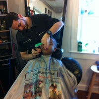 Photo taken at Broad Ripple Barber Shop by Adam Z. on 8/19/2012