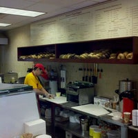 Photo taken at Astoria&amp;#39;s Finest Bagels by Val P. on 7/11/2011