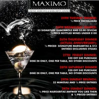 Снимок сделан в Maximo Cocina Mexicana &amp;amp; Margarita Lounge пользователем Lindsay G. 1/26/2012