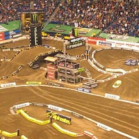 Photo taken at AMA Monster Energy Supercross by Andrew M. on 3/17/2012